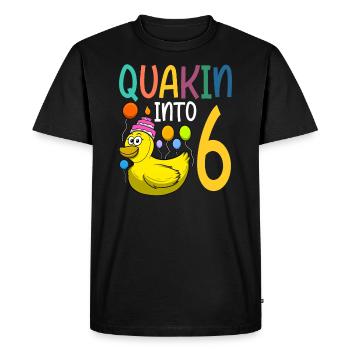 Duck Birthday Party Kids 6th Birthday Duck - Men's Premium Organic T-Shirt - black - Front - Nico (187cm)