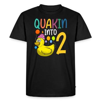 Duck Birthday Party Kids 2nd Birthday Duck - T-shirt Premium bio Homme - noir - Devant - Nico (187cm)