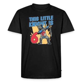 Chevalier Anniversaire 6ème Chevalier Fête d’anniversaire - T-shirt Premium bio Homme - noir - Devant - Nico (187cm)