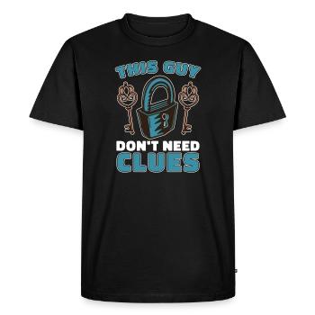 Escape Room Escape Room Lover Escaping - T-shirt Premium bio Homme - noir - Devant - Nico (187cm)