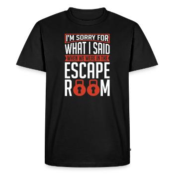 Escape Room Escape Room Lover Escaping - T-shirt Premium bio Homme - noir - Devant - Nico (187cm)
