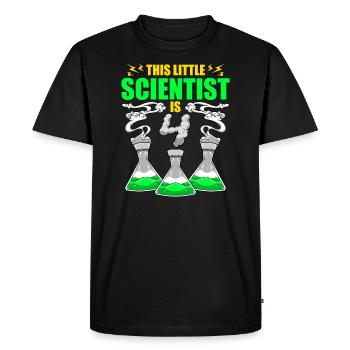 Science Birthday 4th Science Theme Party Scientist - Men's Premium Organic T-Shirt - black - Front - Nico (187cm)
