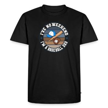 Papa de baseball Je n’ai pas de papa de softball de fin de semaine - T-shirt Premium bio Homme - noir - Devant - Nico (187cm)