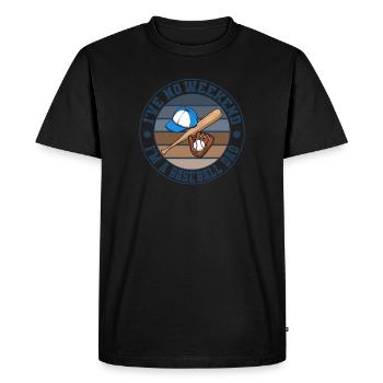Papa de baseball Je n’ai pas de papa de softball de fin de semaine - T-shirt Premium bio Homme - noir - Devant - Nico (187cm)