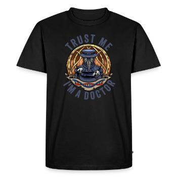 Peste Docteur Tenue Peste Docteur Masque Médicaments - T-shirt Premium bio Homme - noir - Devant - Nico (187cm)