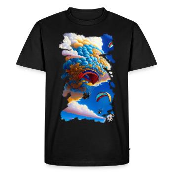 Sensations de parapente - T-shirt Premium bio Homme - noir - Devant - Nico (187cm)