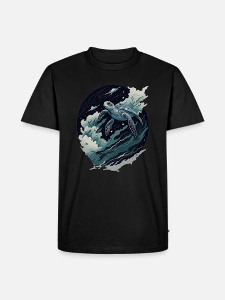 Turtles Fantasy Dream Journey - Men's Premium Organic T-Shirt - black