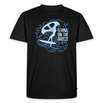 Flying on the Breeze Hydrofoil Wingfoil Wingfoilin - Men's Premium Organic T-Shirt - black - Front - Nico (187cm)