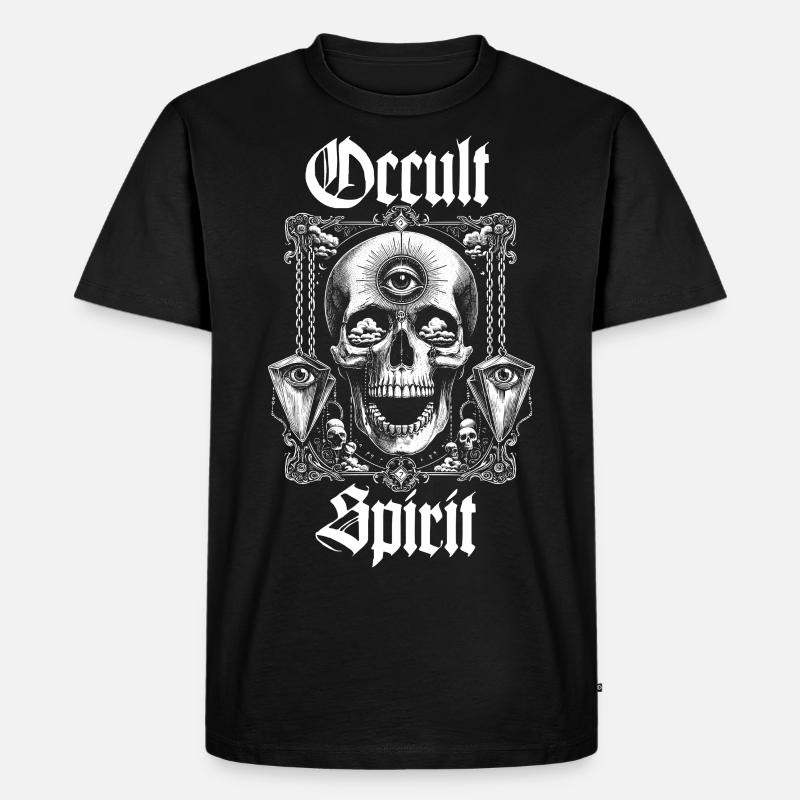Schädelknochen-Pendel - Männer Premium Bio T-Shirt - Schwarz