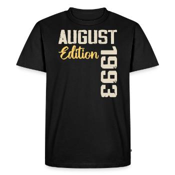 Anniversaire Août 1993 - Edition Limitée Août 1993 - T-shirt Premium bio Homme - noir - Devant - Nico (187cm)
