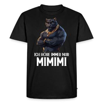 Schwarzer Panter Ich höre immer nur Mimimi Jaguar - Männer Premium Bio T-Shirt - Schwarz - Vorne - Nico (187cm)