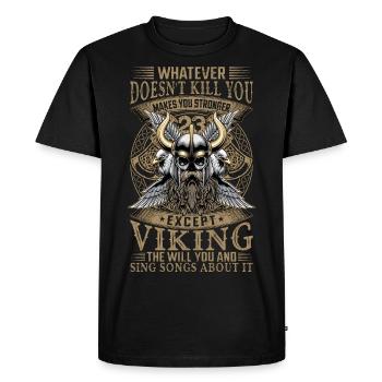 Viking - Männer Premium Bio T-Shirt - Schwarz - Vorne - Nico (187cm)