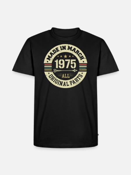 Legendary since March 1975 - Men's Premium Organic T-Shirt - black