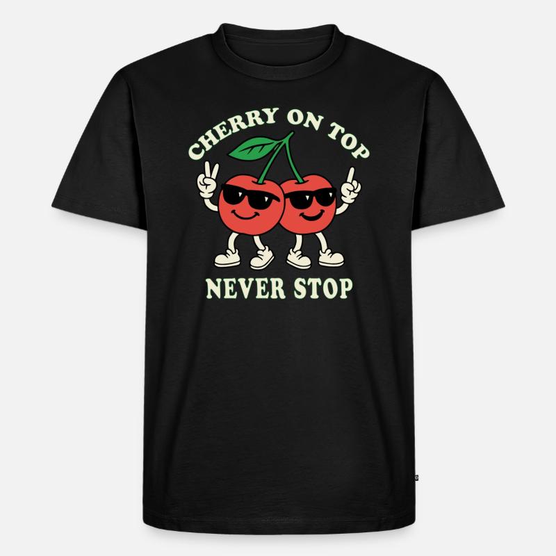 Cherry on top - Männer Premium Bio T-Shirt - Schwarz