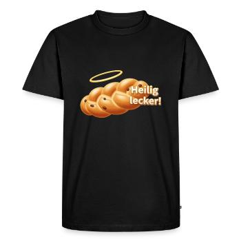 Sacré délicieux ! - T-shirt Premium bio Homme - noir - Devant - Nico (187cm)