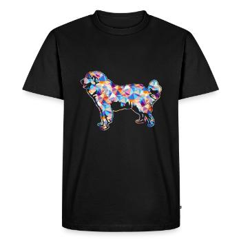 Great Pyrenees Geometric - Men's Premium Organic T-Shirt - black - Front - Nico (187cm)