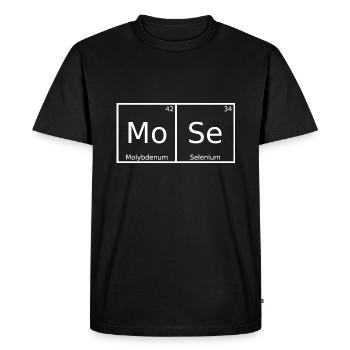 Nom de Moïse Prénom Chimie Éléments du tableau périodique - T-shirt Premium bio Homme - noir - Devant - Nico (187cm)