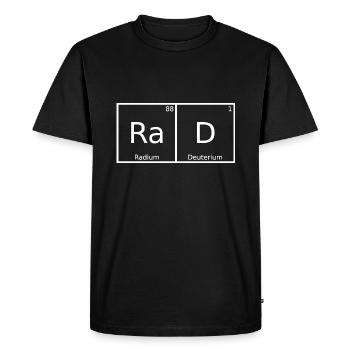 Nom de la roue Prénom Chimie Éléments du tableau périodique - T-shirt Premium bio Homme - noir - Devant - Nico (187cm)