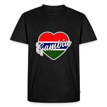 Gambie - T-shirt Premium bio Homme - noir - Devant - Nico (187cm)