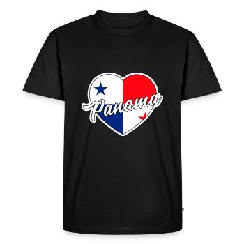 Panama - Men's Premium Organic T-Shirt - black - Front - Nico (187cm)
