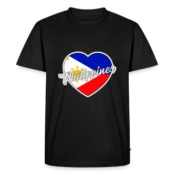 Philippines - T-shirt Premium bio Homme - noir - Devant - Nico (187cm)