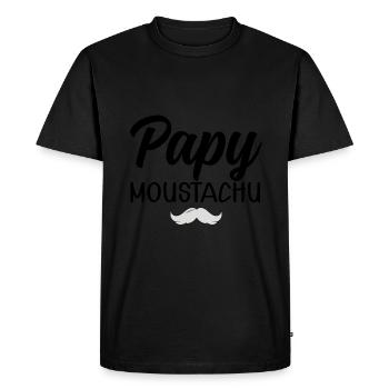 Papy moustachu Beau Gosse - T-shirt Premium bio Homme - noir - Devant - Nico (187cm)