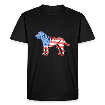 Labrador Retriever Labrador Retriever Flag - Men's Premium Organic T-Shirt - black - Front - Nico (187cm)