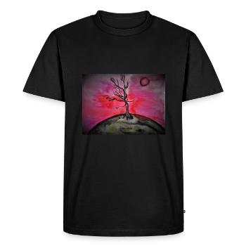 Red sun - Men's Premium Organic T-Shirt - black - Front - Nico (187cm)
