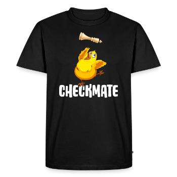 Échec et mat Joueur d’échecs « échec et mat » - T-shirt Premium bio Homme - noir - Devant - Nico (187cm)