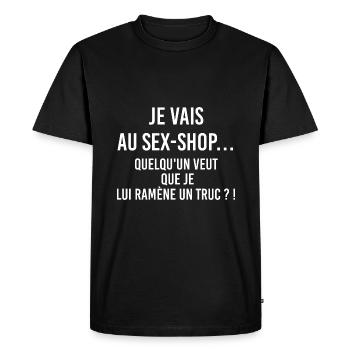 Humour Couple Partenaire Collègue - T-shirt Premium bio Homme - noir - Devant - Nico (187cm)