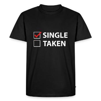 Single Taken - Men's Premium Organic T-Shirt - black - Front - Nico (187cm)
