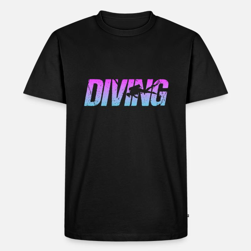 Tauchen - Männer Premium Bio T-Shirt - Schwarz