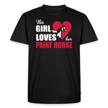Paint horse - Men's Premium Organic T-Shirt - black - Front - Nico (187cm)