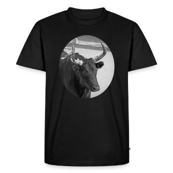 Taureau Camarguais sud France - T-shirt Premium bio Homme - noir - Devant - Nico (187cm)
