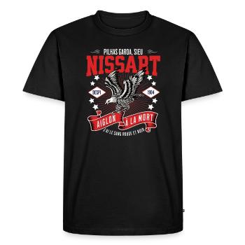 Supporter Niçois, Pilhas Garda Sieù Nissart - T-shirt Premium bio Homme - noir - Devant - Nico (187cm)