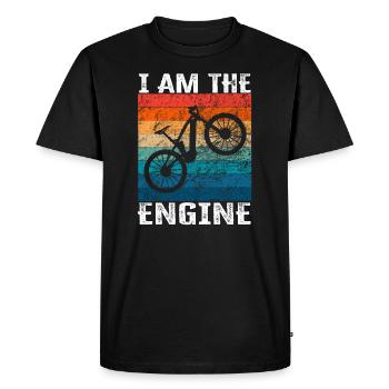 I'm the engine - funny bike saying - Men's Premium Organic T-Shirt - black - Front - Nico (187cm)