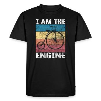 I'm the engine - funny bike saying - Men's Premium Organic T-Shirt - black - Front - Nico (187cm)