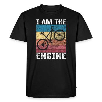 I'm the engine - funny bike saying - Men's Premium Organic T-Shirt - black - Front - Nico (187cm)