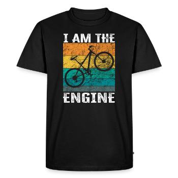I'm the engine - funny bike saying - Men's Premium Organic T-Shirt - black - Front - Nico (187cm)