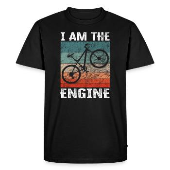 I'm the engine - funny bike saying - Men's Premium Organic T-Shirt - black - Front - Nico (187cm)