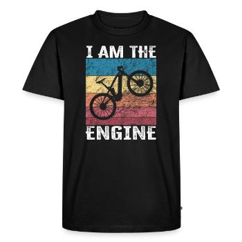 I'm the engine - funny bike saying - Men's Premium Organic T-Shirt - black - Front - Nico (187cm)