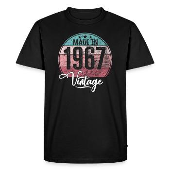 Millésime fabriqué en 1967 Année de naissance 1967 Anniversaire - T-shirt Premium bio Homme - noir - Devant - Nico (187cm)