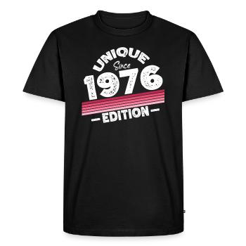 Unique Since 1976 Edition Birthday Vintage 1976 - Men's Premium Organic T-Shirt - black - Front - Nico (187cm)