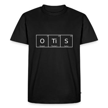 Otis Nom Prénom Chimie Éléments du tableau périodique - T-shirt Premium bio Homme - noir - Devant - Nico (187cm)