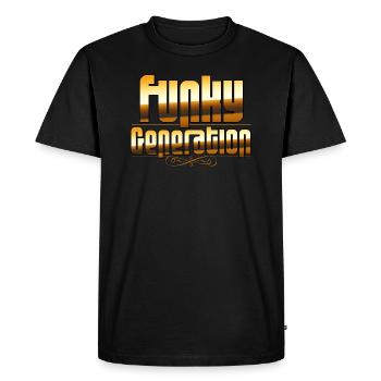 Funky Génération - T-shirt Premium bio Homme - noir - Devant - Nico (187cm)