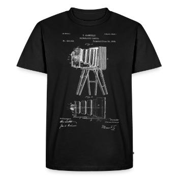 Vintage Camera Old School Design - Men's Premium Organic T-Shirt - black - Front - Nico (187cm)