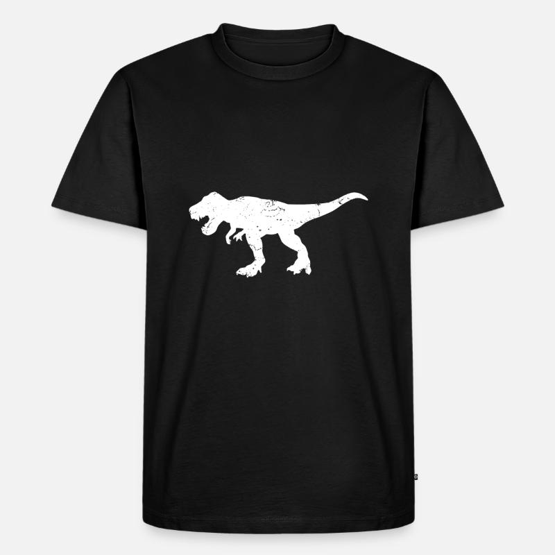 T-Rex - Männer Premium Bio T-Shirt - Schwarz