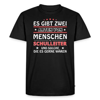 Headmaster Gift - Two Types of... Design - Men's Premium Organic T-Shirt - black - Front - Nico (187cm)