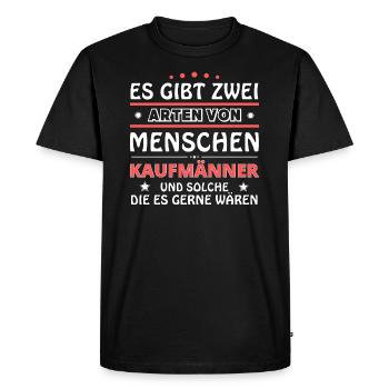 Cadeau Marchands - Deux Types de... Concevoir - T-shirt Premium bio Homme - noir - Devant - Nico (187cm)