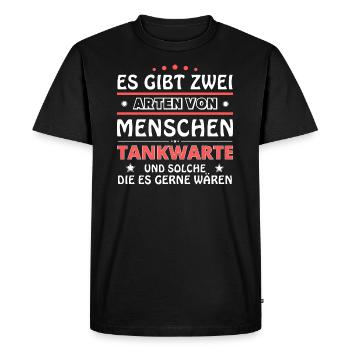 Gas Station Attendant Gift - Two Types of... Design - Men's Premium Organic T-Shirt - black - Front - Nico (187cm)